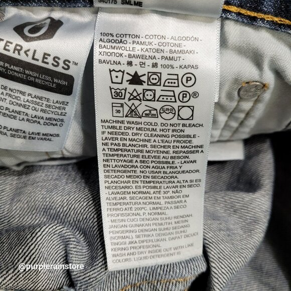 Levi's Jeans Tag 36x30 Measures 32x29 Loose Straight 569 Medium Dark Wash Denim - Picture 5 of 12